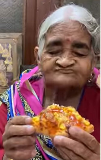 Grandma’s reaction after eating pizza for 1st time is gold. Watch viral video