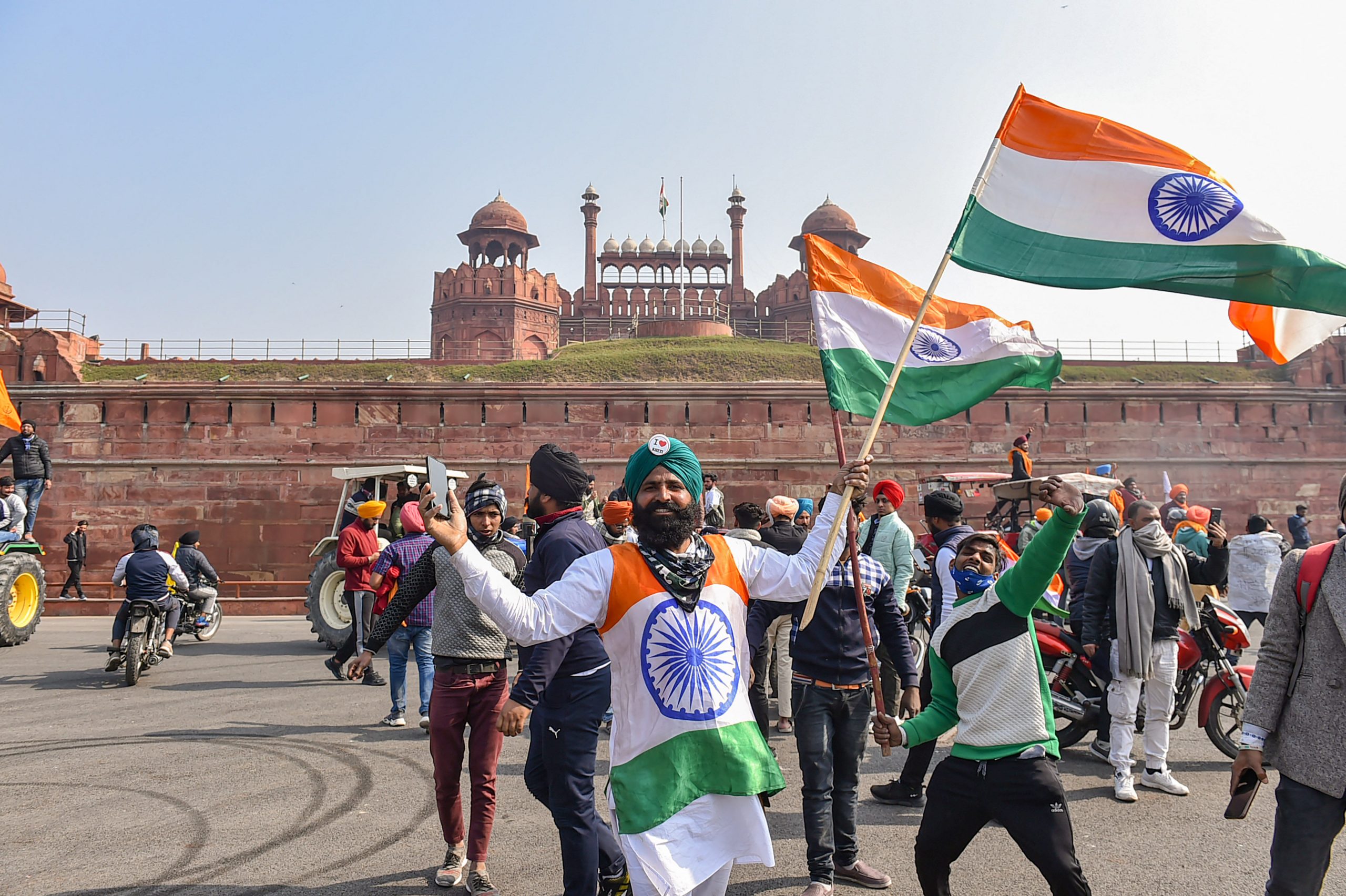 Here’s what happened at Red Fort during farmers’ Republic Day tractor rally