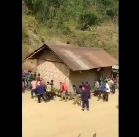 Watch: Locals in Nagaland village relocate house by lifting it