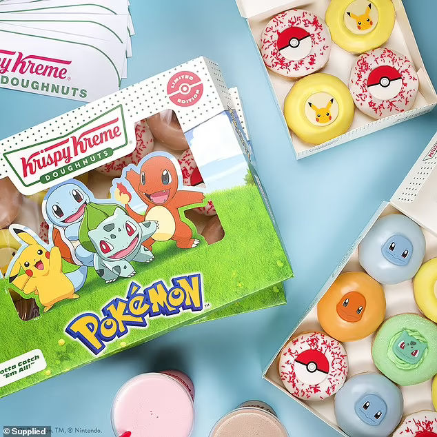 Krispy Kreme launches Pokemon-themed doughnuts, featuring Pikachu and Charmander