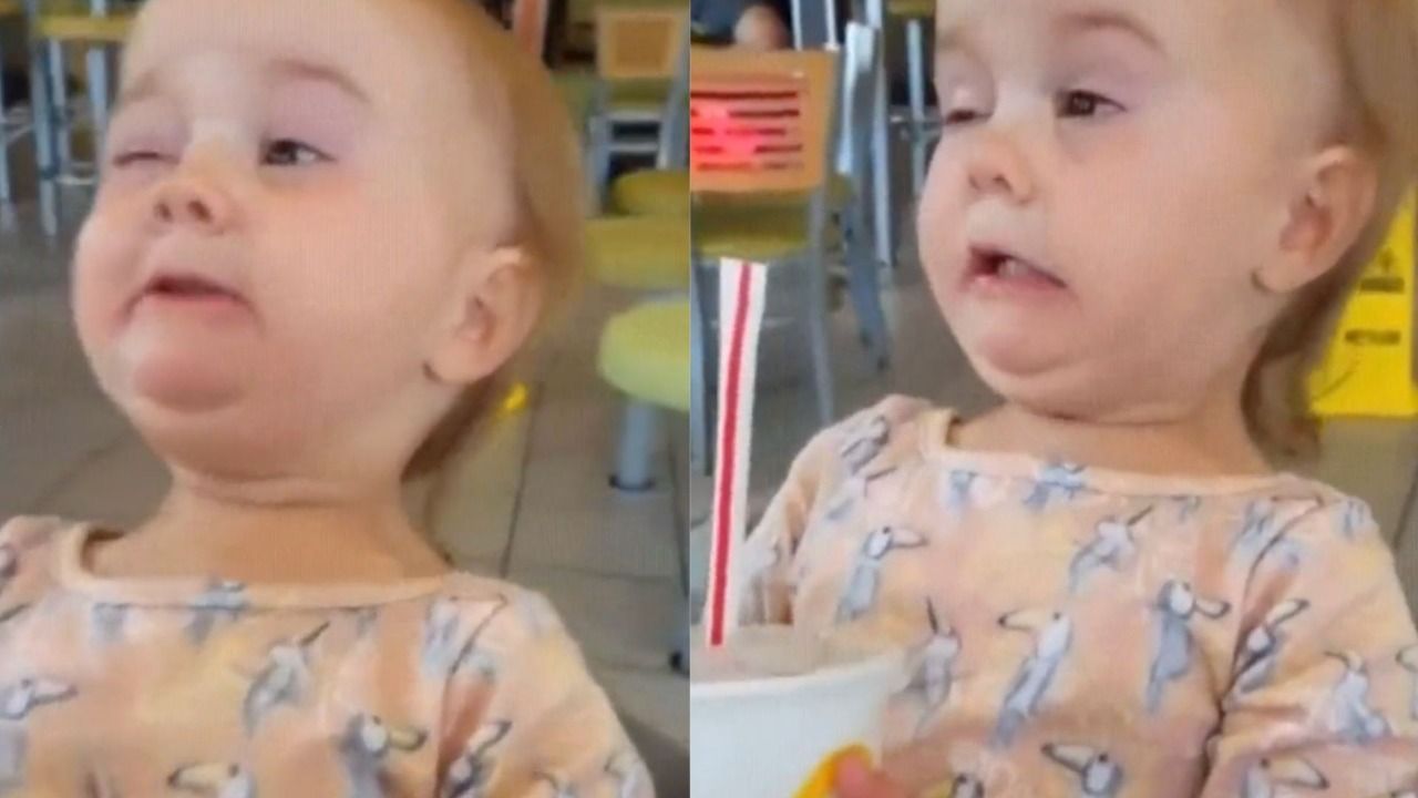 Toddler tries cola for first time, her reaction now viral on internet. Watch