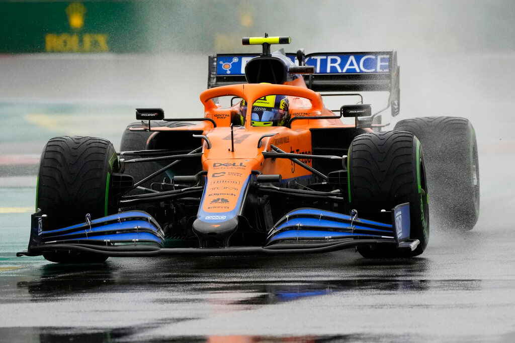 Russian GP: Norris secures first F1 pole after Hamilton’s pit lane crash
