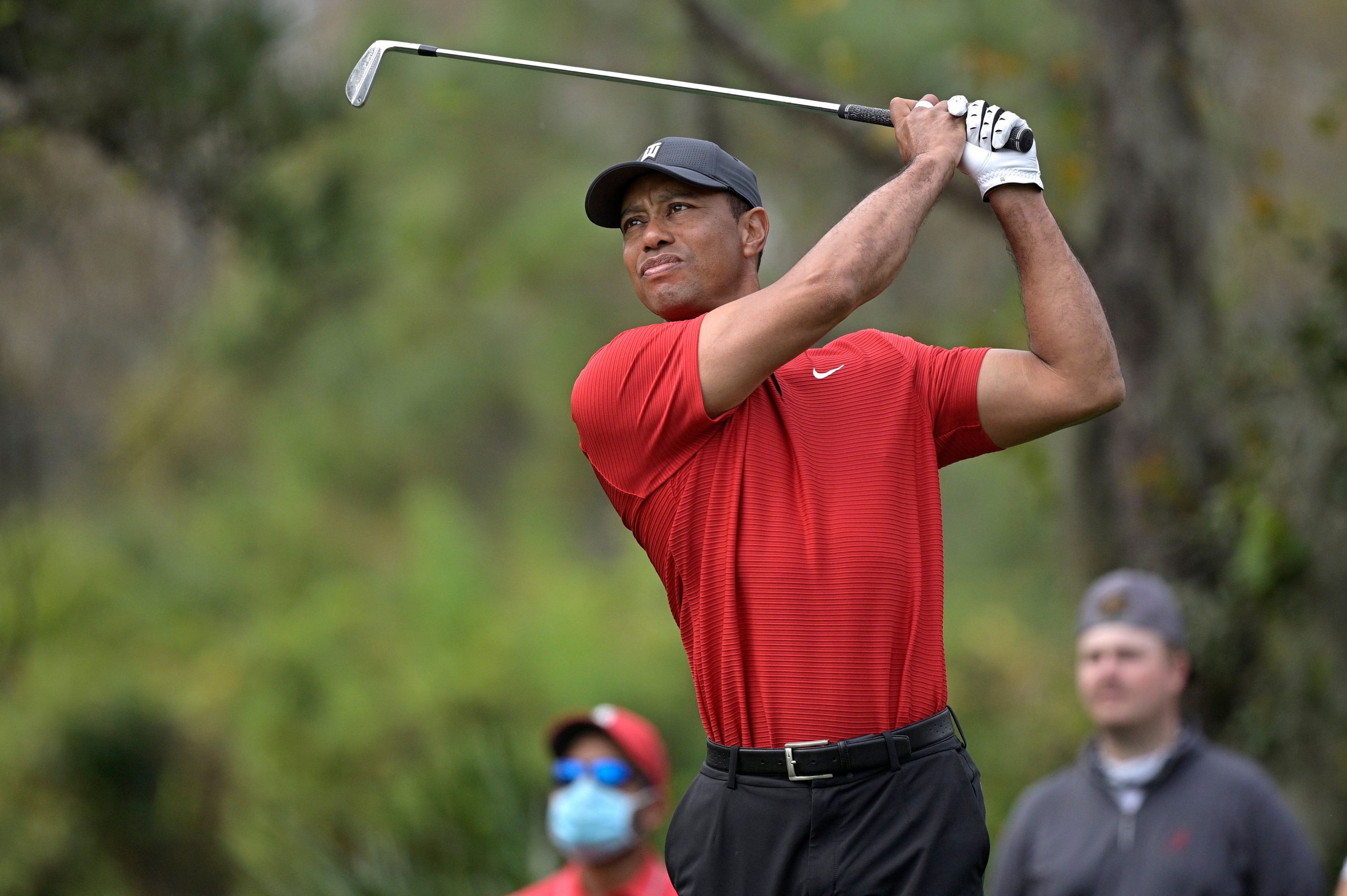 Tiger Woods was driving at nearly twice the speed limit, causing Feb crash
