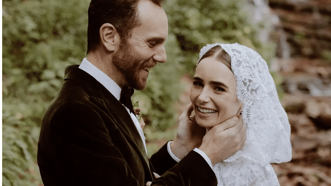 Actor Lily Collins, Charlie McDowell walk down the aisle in a private ceremony