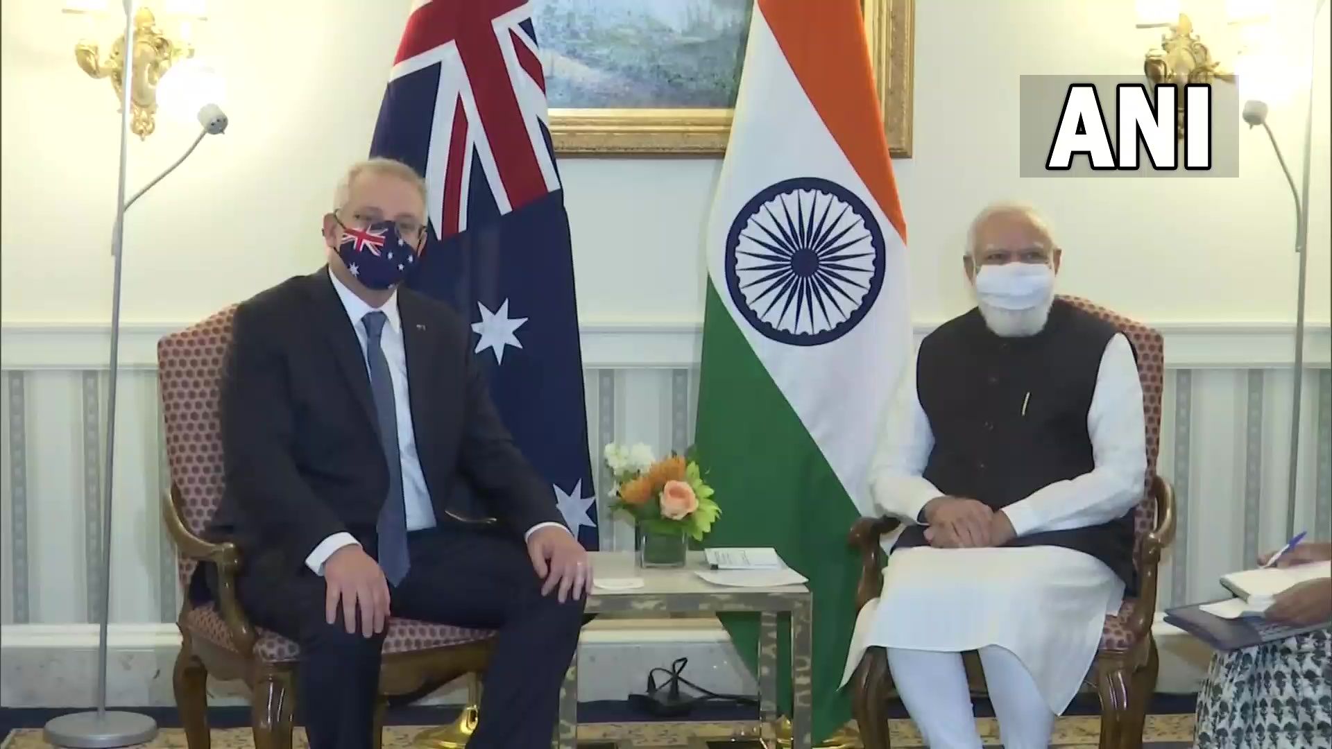 India PM Narendra Modi meets Australian PM Scott Morrison ahead of Quad summit