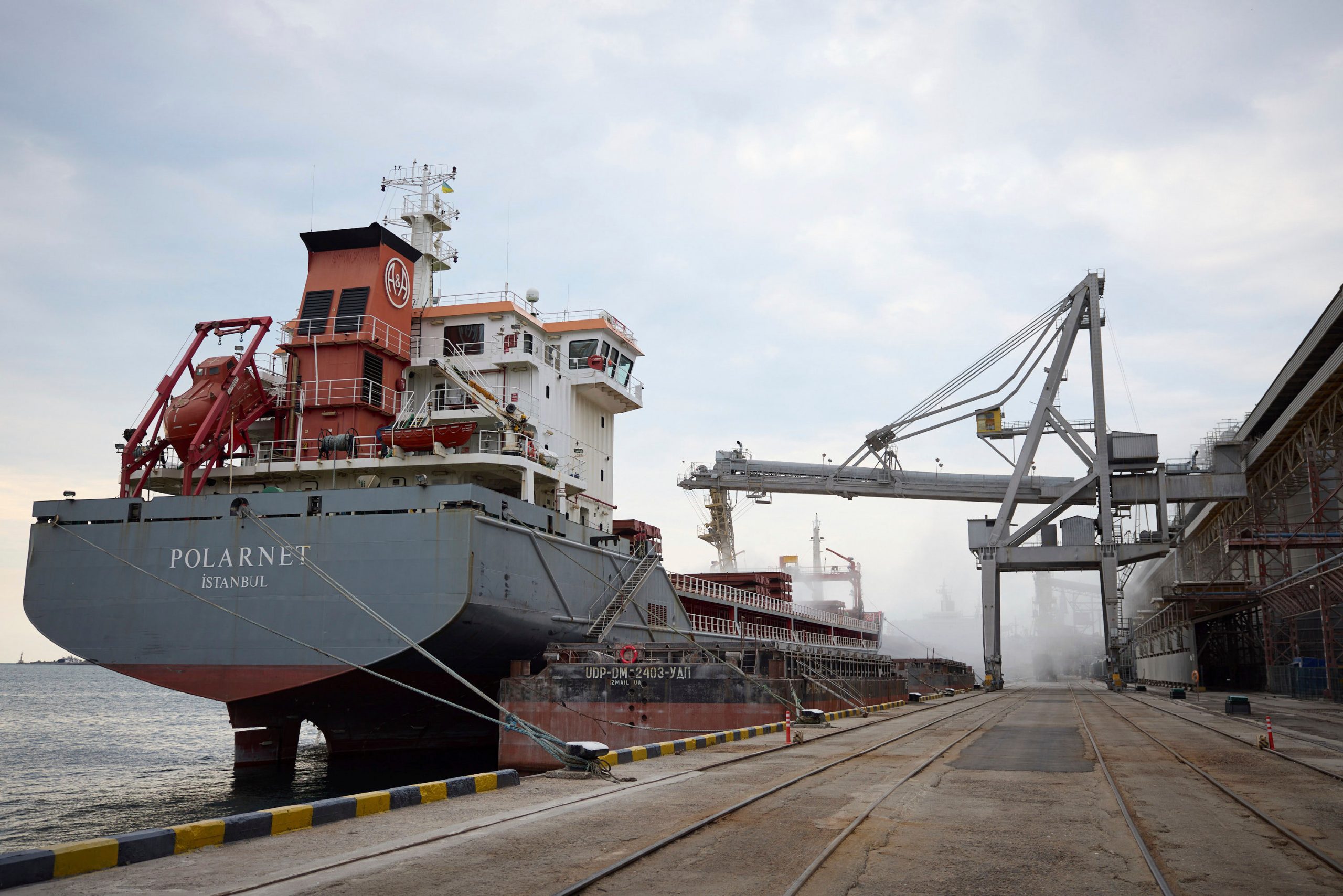 First ship carrying Ukrainian grain leaves the port of Odesa