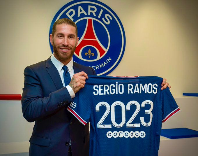 PSG announce free transfer of Spain defender Sergio Ramos
