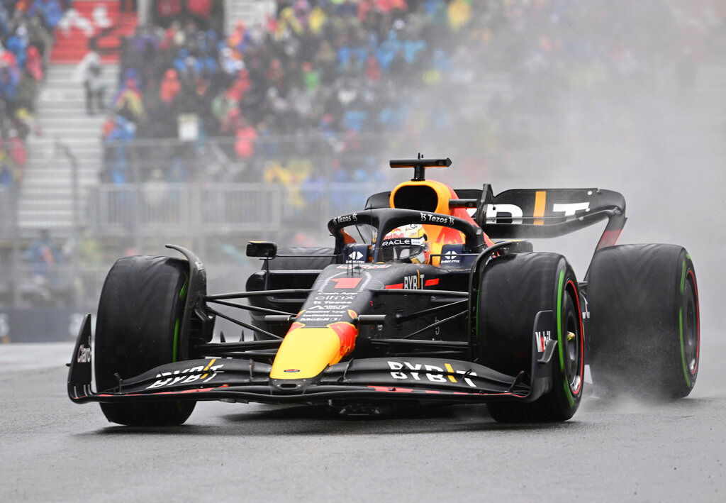 F1: Max Verstappen aces slick conditions to take Canadian GP pole