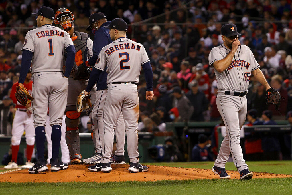 MLB: Houston Astros scramble after pitchers pounded for 25 runs by Boston Red Sox