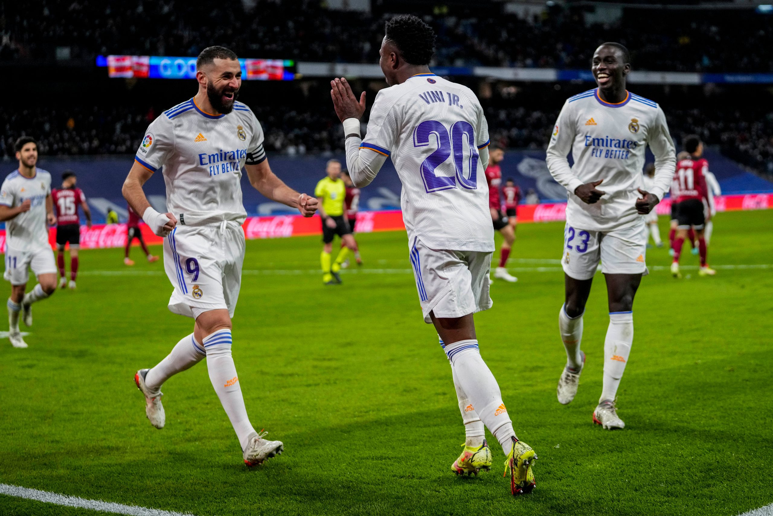 La Liga: Benzema, Vinicius net braces in Madrid rout; Barcelona held