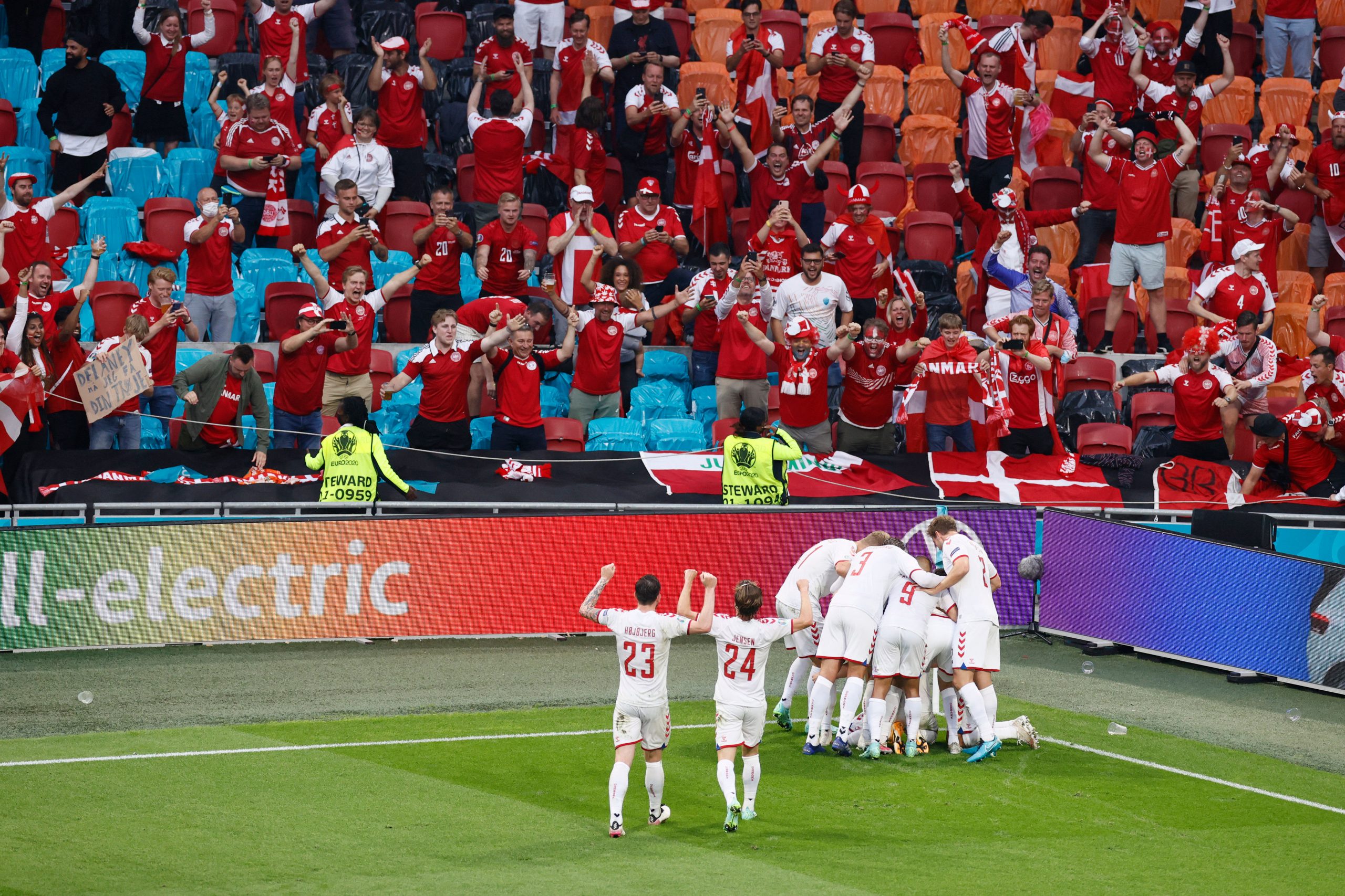 Euro 2020: Denmark cruise to quarter-finals past 10-man Wales