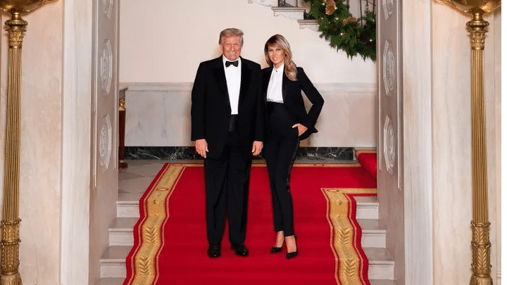 President Donald Trump and first lady Melania Trump release White House Christmas card