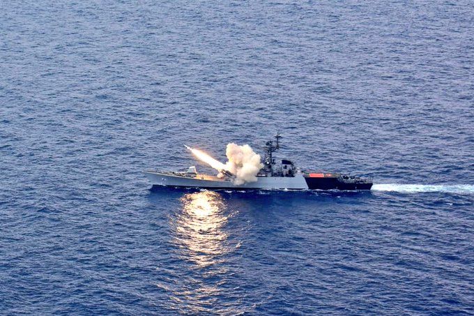 Watch: Indian Navy fires missile in military drill in Bay of Bengal