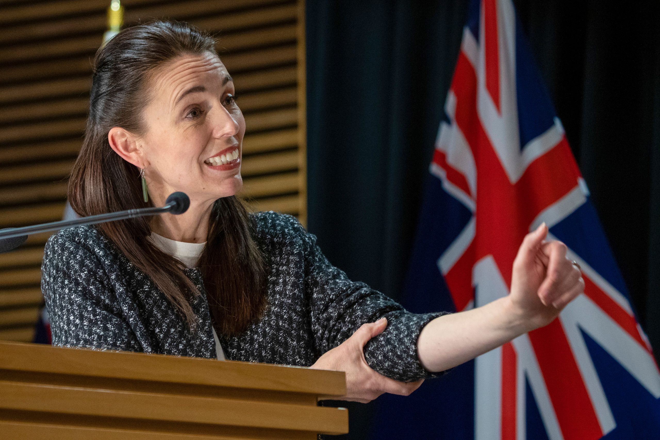 Sorry, a slight distraction: New Zealand PM reacts to 5.5 magnitude quake