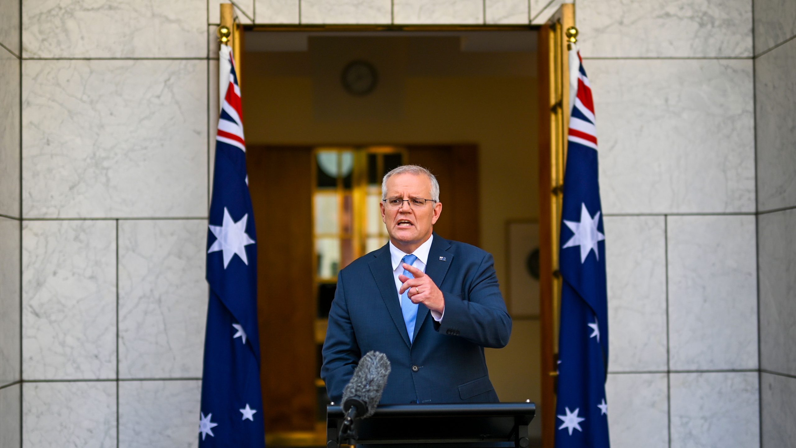 Australia PM Scott Morrison’s security vehicle crashes during election campaign