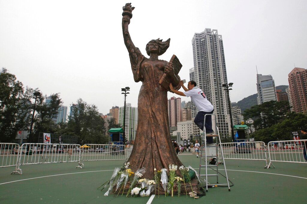 More Tiananmen massacre memorials removed in Hong Kong