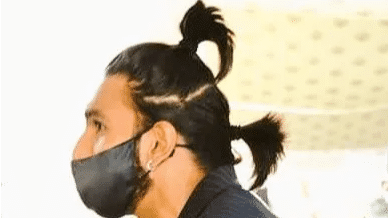 Ranveer Singh’s new dual ponytail look is classic meme material. Watch