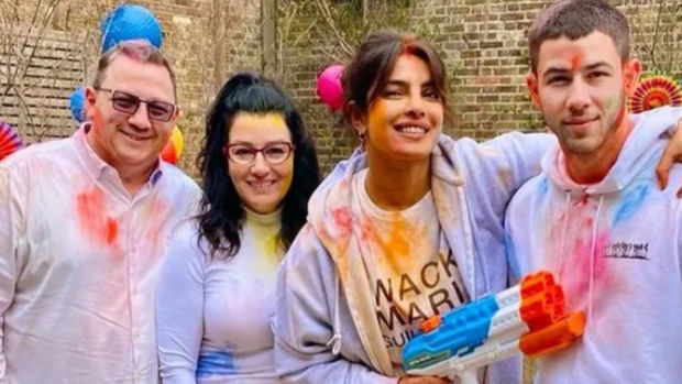 Priyanka Chopra paints the town red with Nick Jonas and his parents on Holi: See pics