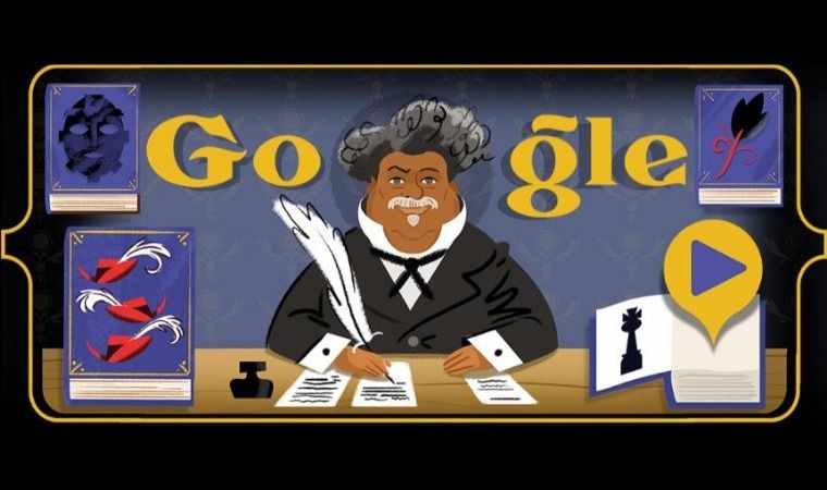 Google Doodle celebrates Alexandre Dumas, French writer known for his adventure novels