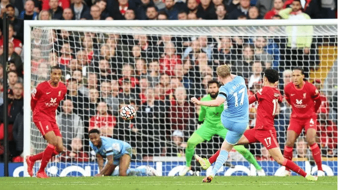 PL: Man City hit back twice to hold Liverpool in thrilling Anfield draw