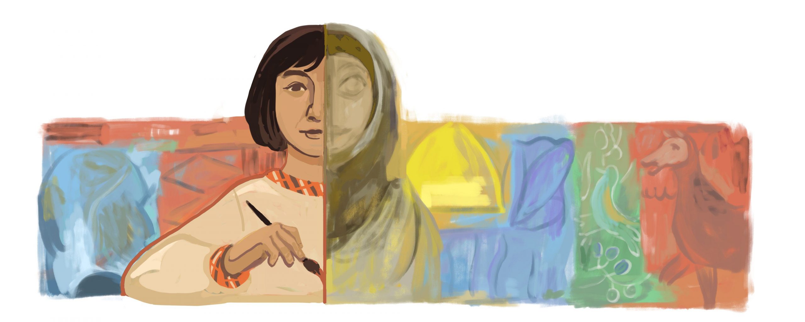 Google doodle celebrates Iraqi artist Naziha Salim