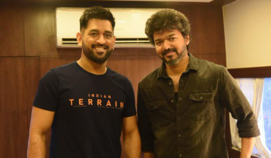 MS Dhoni catches up with Tamil actor Thalapathy Vijay in Chennai. See pics