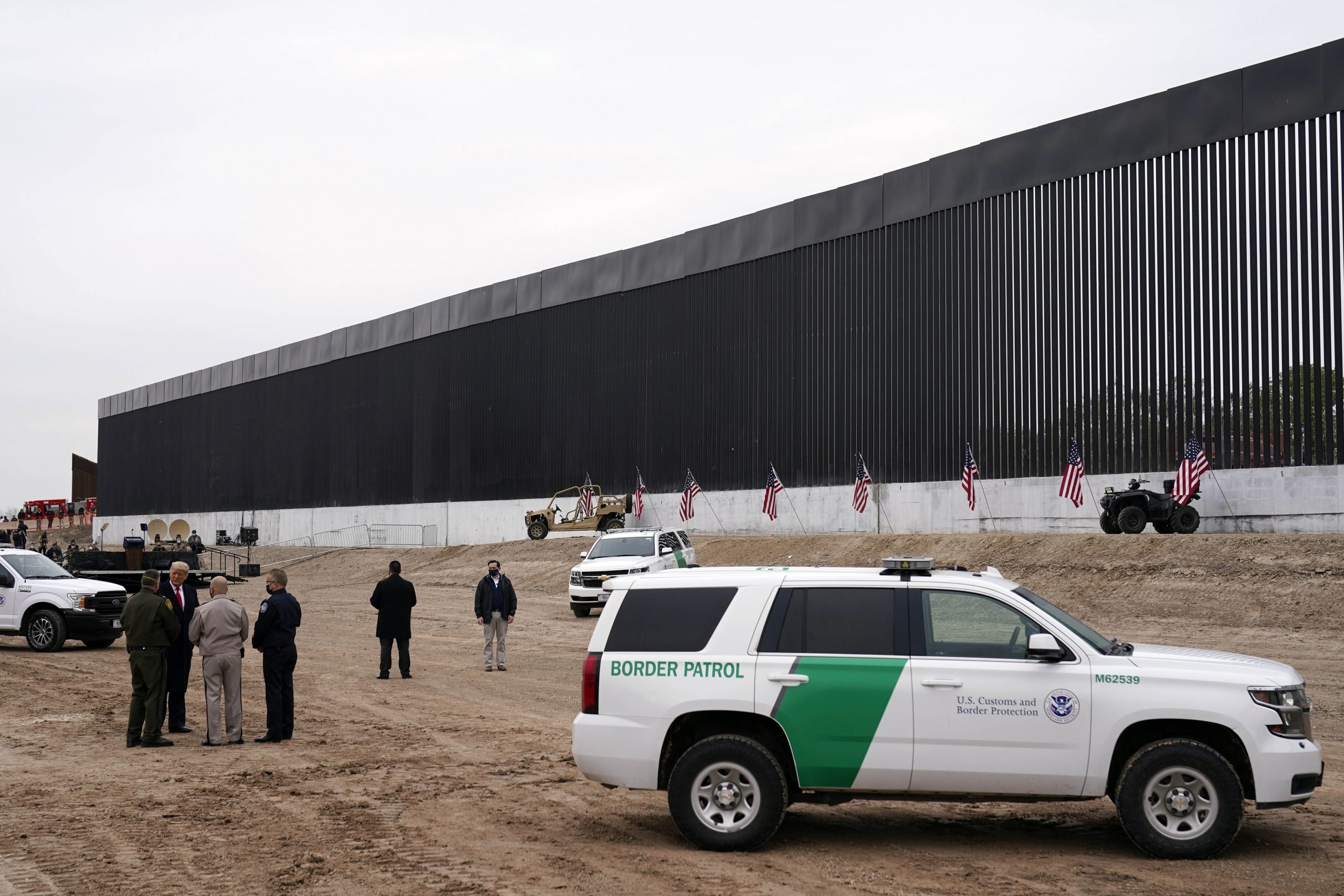 Defence Department to stop border wall construction while reviewing executive order from President Joe Biden