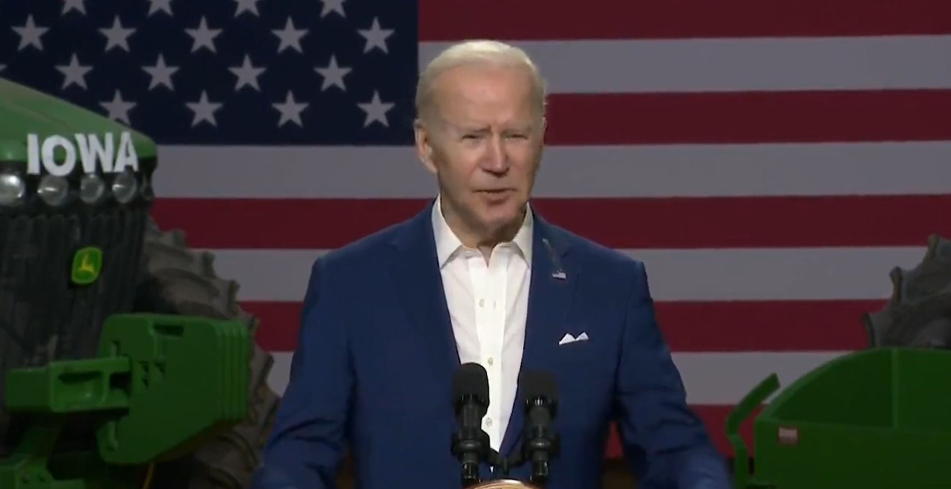 Party pooper: Bird poops on Joe Biden during speech, video goes viral