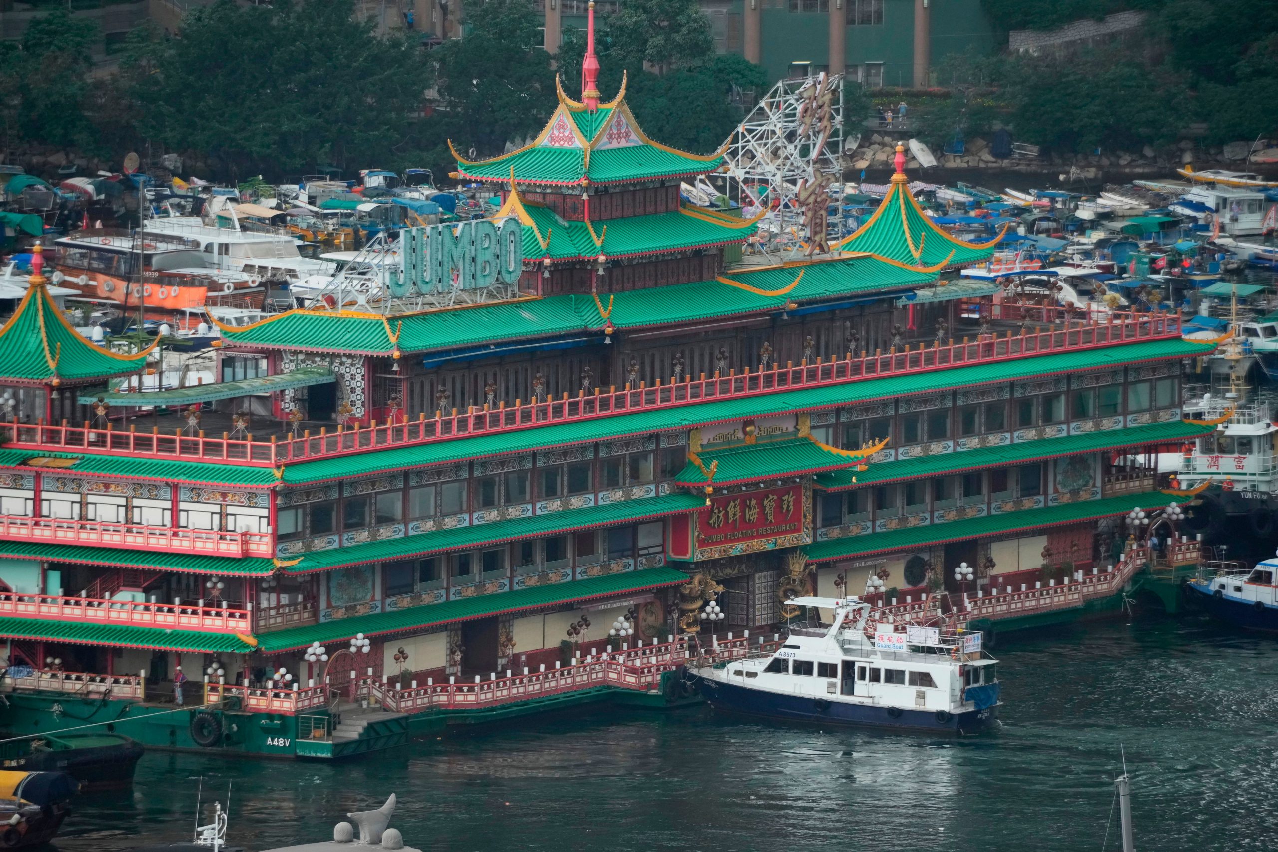 Hong Kong’s iconic Jumbo Floating Restaurant capsizes in South China Sea