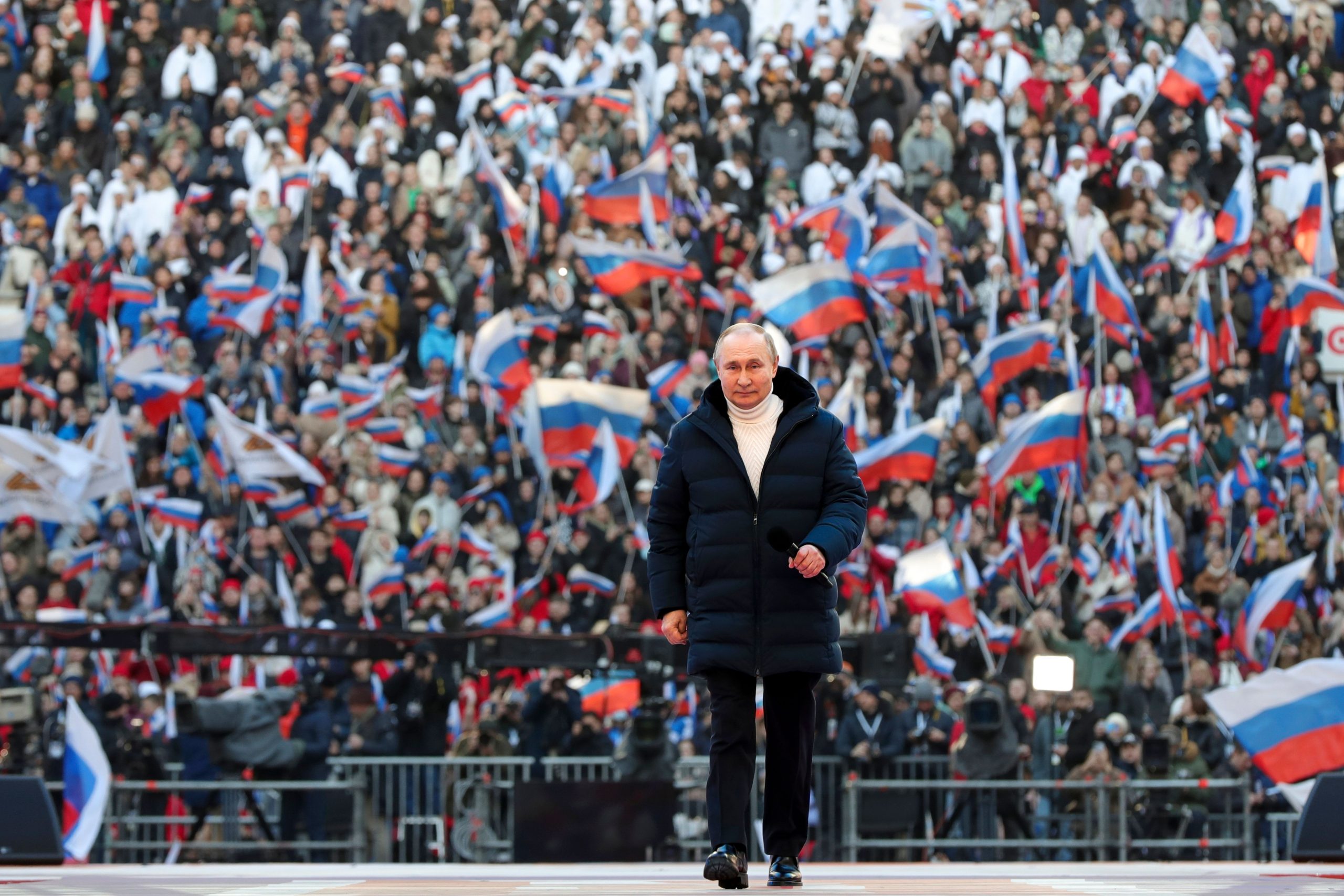 Russian Olympians face criticism after Vladimir Putin’s pro-war rally