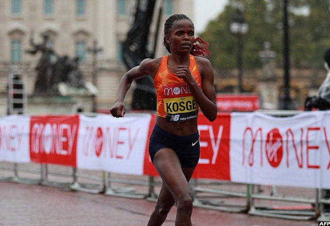 Kenya’s Brigid Kosgei retains women’s London Marathon title