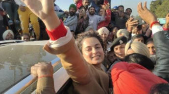 Protesters stop Kangana Ranaut’s car, seek apology for remarks against farmers