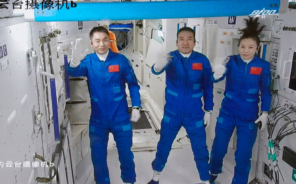 New crew docks at China’s first permanent space station