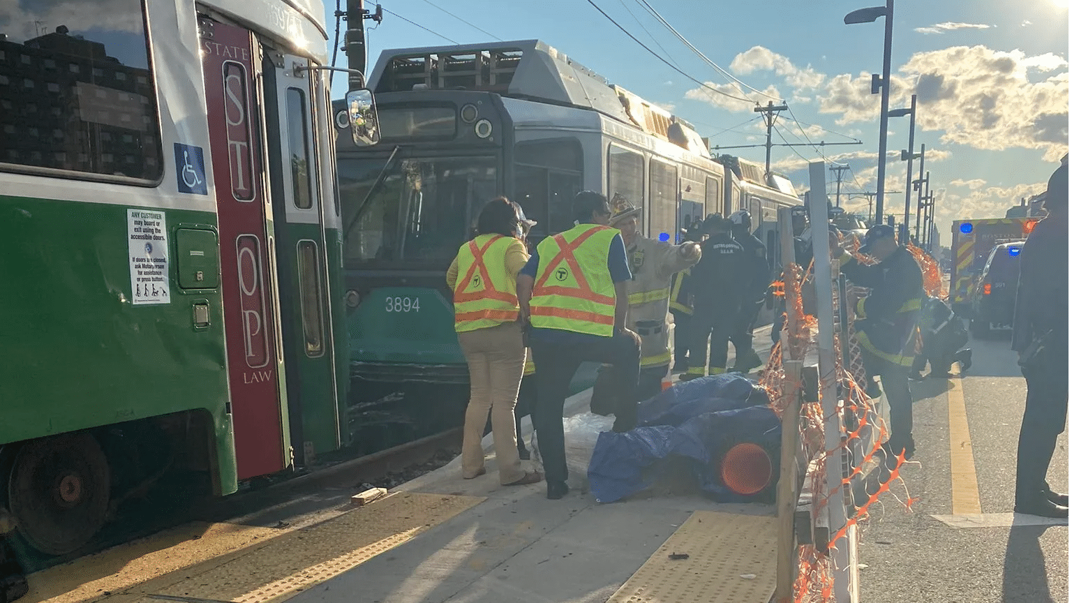 Transit trains in Boston collide leaving more than 20 injured