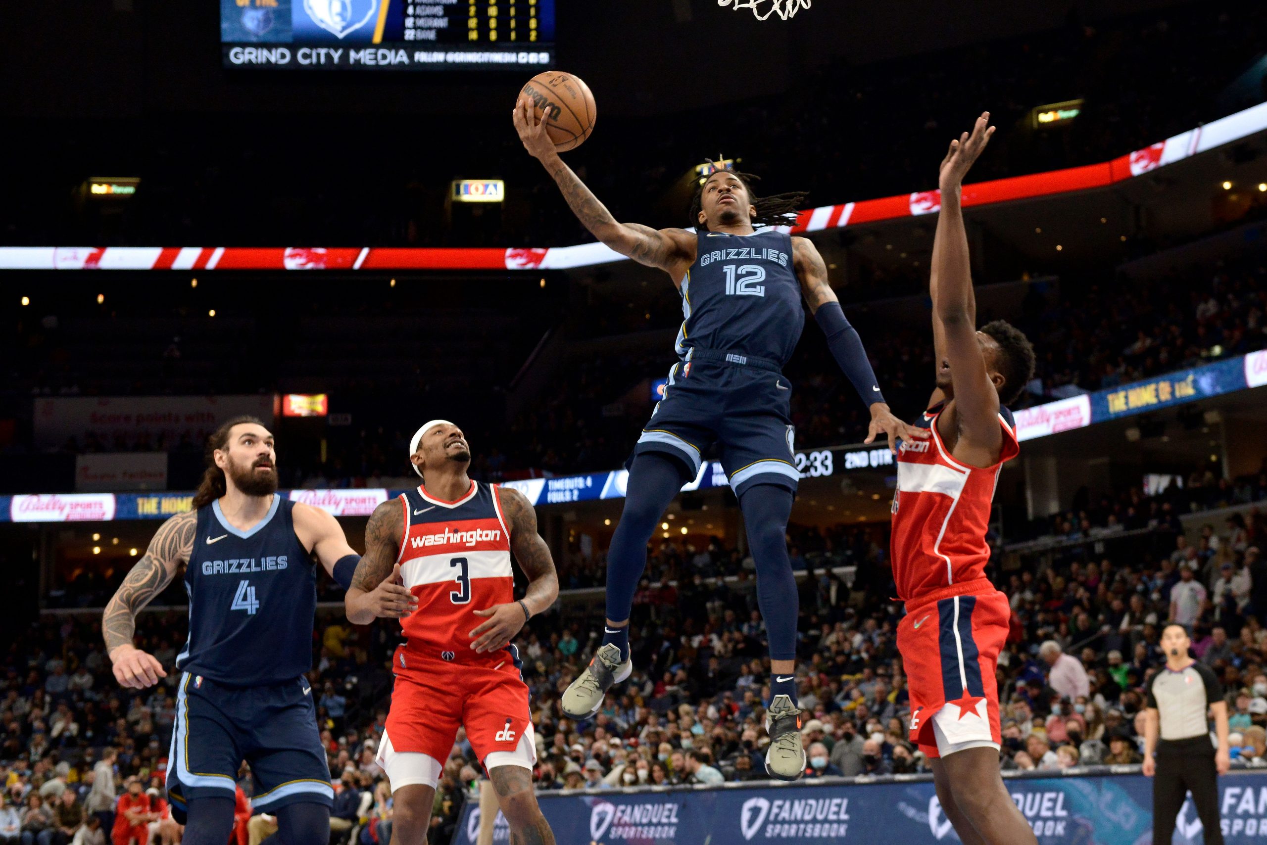 NBA: Ja Morant scores 34 points, Memphis Grizzlies beat Washington Wizards 115-95