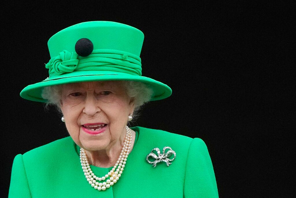 Queen Elizabeth II under medical supervision, suffering from age-related issues