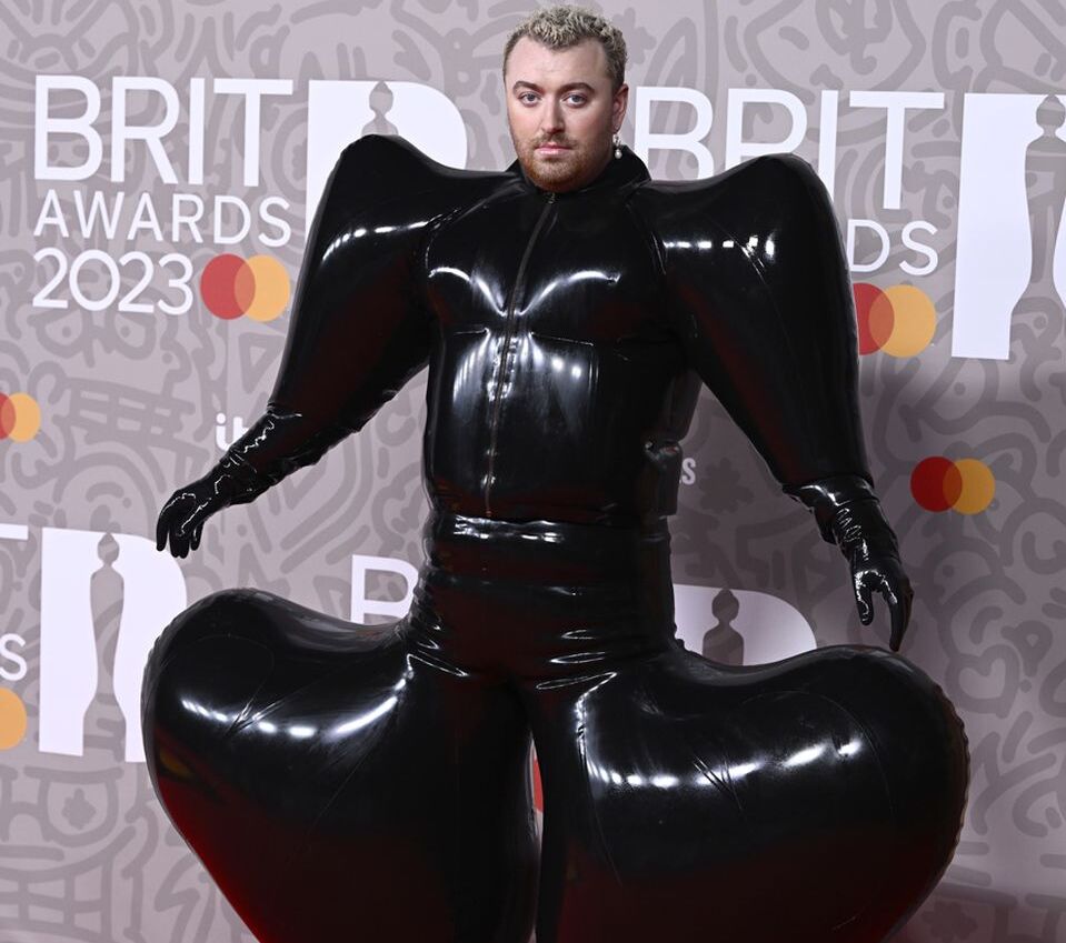 Sam Smith’s 2023 BRIT Awards inflated latex outfit sparks memes online, gets compared to dog balloon