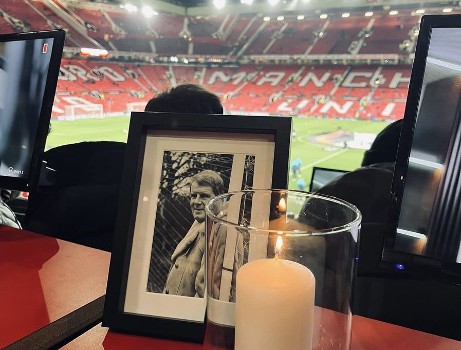 Manchester United pay tribute to John Motson, legendary BBC commentator, light memorial candle ahead of Europa League clash vs Barcelona