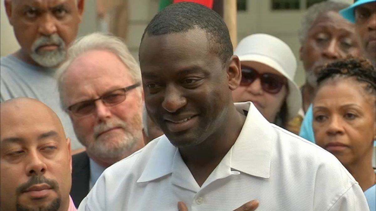 Yusef Salaam, one of the wrongfully convicted Central Park Five teens, reacts to Donald Trump indictment in one word