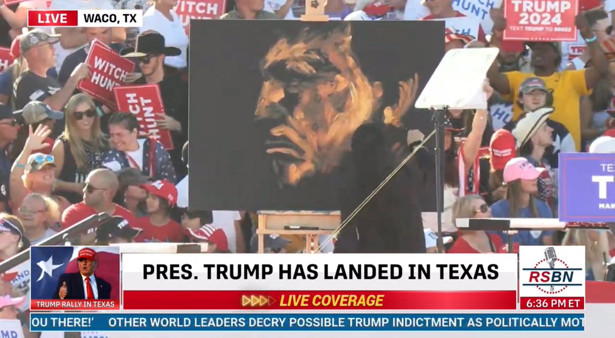 Who is Vanessa Horabuena, artist speed-paints Donald Trump’s oil portrait at Waco, Texas rally?