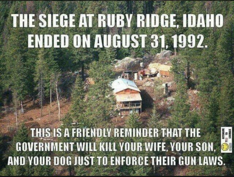 How did Waco siege and 1992 standoff at Ruby Ridge lead to Oklahoma City bombing?