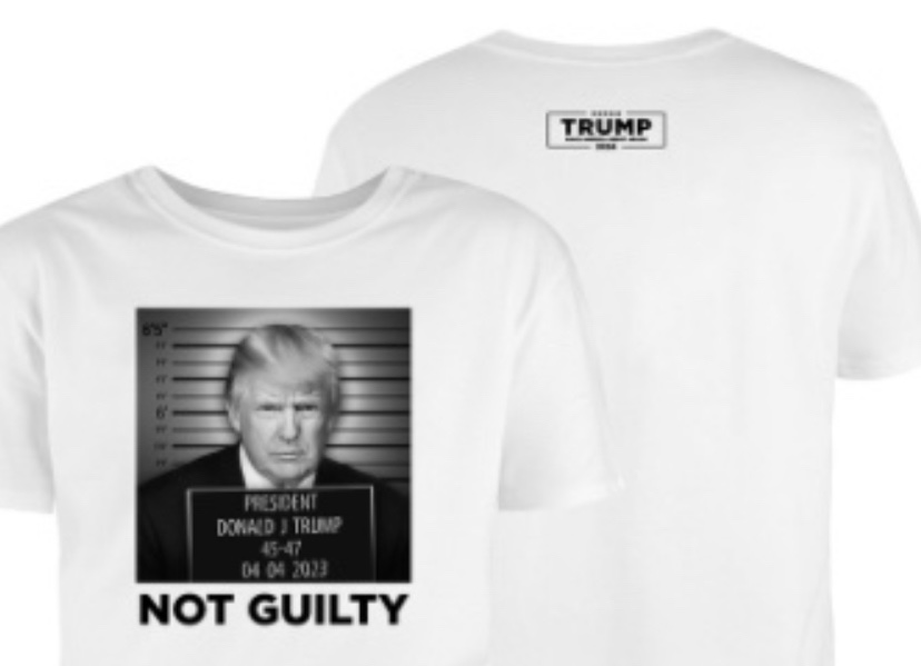 Donald Trump’s campaign team releases fake mugshot t-shirt minutes after his arraignment