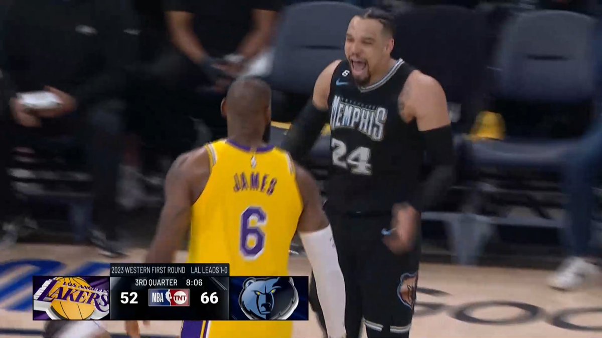 LeBron James, Dillon Brooks exchange words during Los Angeles Lakers vs Memphis Grizzlies playoff game: Video
