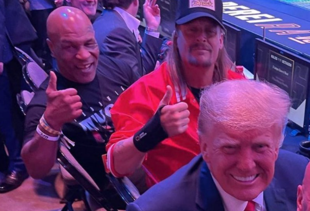 Donald Trump’s photos with Mike Tyson, Kid Rock at UFC 287 go viral
