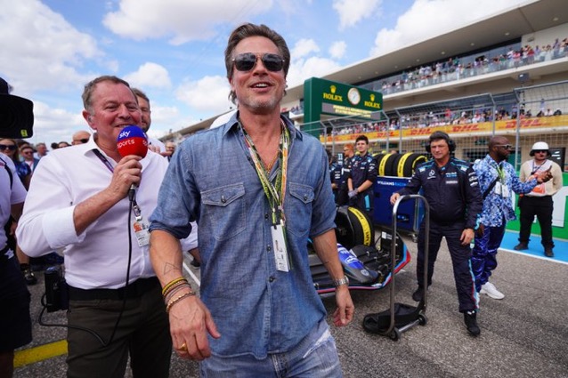 What car is Brad Pitt driving at Formula 1 Miami GP?