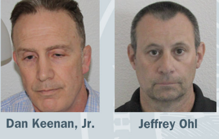 Who are Jeffrey Ohl and Dan Keenan Jr, suspects arrested in human trafficking sting in North Olmsted, Ohio?