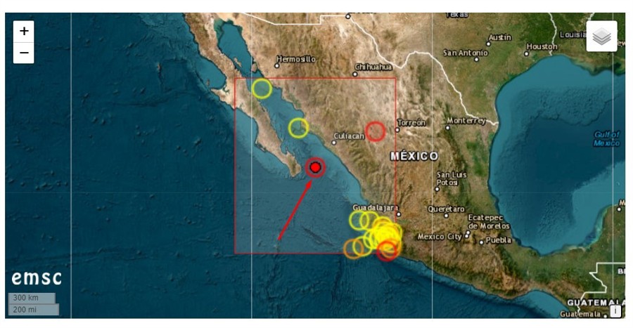 Magnitude 6.4 earthquake strikes the Gulf of California