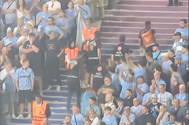 Was a Manchester City fan stretchered out of Champions League final vs Inter Milan?