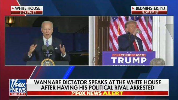 Fox News under fire for calling Joe Biden ‘wannabe dictator’ in news alert after Trump’s indictment
