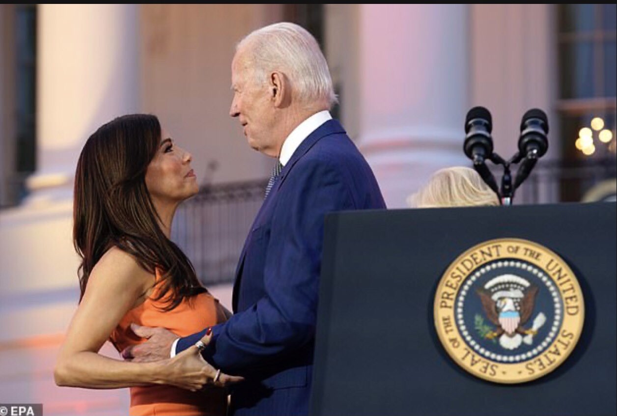 Did Joe Biden grope Eva Longoria? President trolled over awkward interaction with “Flamin Hot” director
